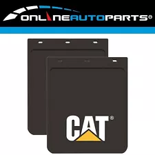 2x Genuine Caterpillar CAT Mud Flaps 28x36cm Car Mudflap 4x4 4WD Ute 14"x11"