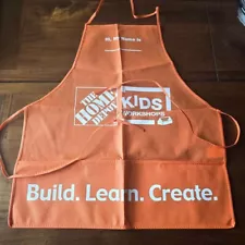 Brand New! Home Depot BIG Adult-sized Kids Workshop Adult Apron (Orange)