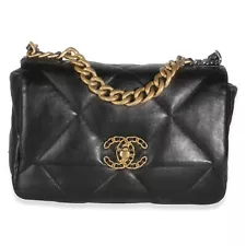 Chanel Black Quilted Lambskin Medium Chanel 19 Flap Bag