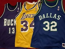 lot 3 vintage champion nba jerseys mens