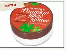 Trader Joe's Pumpkin Body Butter 8 Oz Jar Creamy Moisturizer Coconut Oil Shea ð