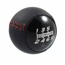 JDM Mugen Leather shift knob 6 Speed for HONDA CRZ Type R Civic FA5 FG2 SI Black