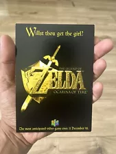 MEGA RARE BANNED OFFICIAL NINTENDO ZELDA OCARINA OF TIME N64 COLLECTORS POSTCARD