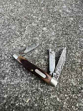 New ListingVintage Schrade NY USA 340T 3 blade Old Timer Sawcut Delrin Pocketknife