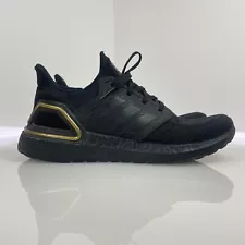 Men's Adidas UltraBoost 20 Running Shoes Black / Gold Metallic Sz 8.5 EG0754