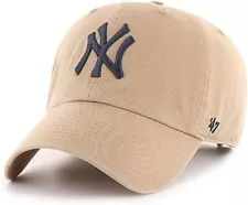 New York Yankees Clean Up Khaki Adjustable Hat Cap Adult One Size