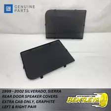 1999-2002 SILVERADO SIERRA EXTRA CAB REAR DOOR SPEAKER GRILL COVER SET GRAPHITE (For: More than one vehicle)