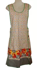 Fruit of the Loom Floral Full Bib Apron with Silin's Label NWT