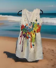 Beautiful Spring/summer CRUISE CRFS Women's Dress Color Splash sleeveless WOW!