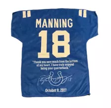 Indianapolis Colts Peyton Manning #18 NFL SGA Retirement Sweat Towel HOF