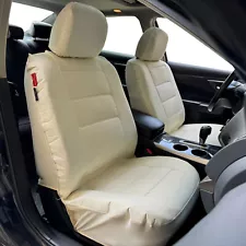 For Toyota RAV-4 Front Car Seat Covers Waterproof Canvas Light Beige