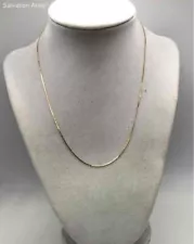 14K Yellow Gold 17" Necklace Chain/1.28 Grams/0.7 MM/ Jewelry