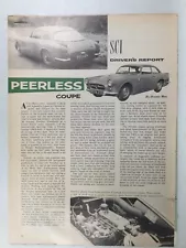 PPPArt57 Article Driver's Report Peerless GT Two Litre Coupe 6 page Bonus Adv