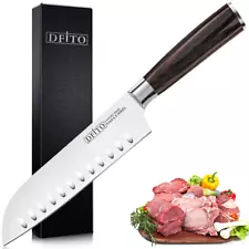 Clearance sale Santoku Knife 7-Inch Japanese Chef Knife High-Carbon Steel Blade