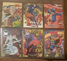 Marvel: Silver Age 1998 Skybox Tribute to Jack Kirby Insert Card Set JK1 - JK6