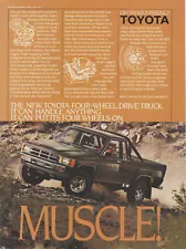 1984 Toyota 4x4 Four-Wheel Drive Pickup Truck - "Muscle!" Rocks - Print Ad Photo