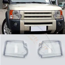 A Pair Front Headlight Clear Lens Cover + Seal Glue For Land Rover LR3 2005-2009