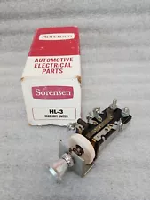 NOS 12 VOLT 3 POSTION RHEOSTAT TYPE CUSTOM HEADLIGHT SWITCH USA MADE HOT ROD