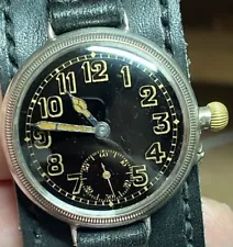 WW1 Trench Watch Military Officers 935 Silver Borgel Case Electa For Repair