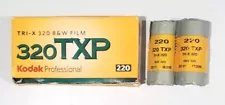 Lot of 7 Rolls Kodak 320TXP Tri-X 320 220-Size B&W Film *Expired* Kept Frozen