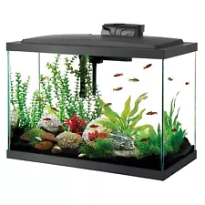 Aqueon Glass 20 Gal. Aquarium Tank, Black Trim + Reptile Lid ** PICK Up ONLY!