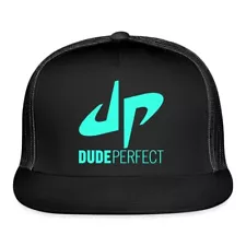 Dude Perfect Logo Famous Vlogger Black Trucker Hat Cap Adult Size