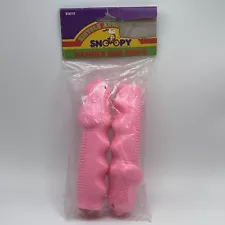 SNOOPY Peanuts Bicycle Handle Bar Grips Vintage 80's NOS 7/8” PINK