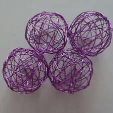 20 Deco Wire Ball Decorative Ball Purple 1 3/16in Ideal for Easter Spring