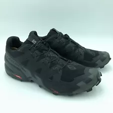 Salomon Speed Cross 5 GTX Mens 11 Black Goretex Trail Running Hiking Shoes