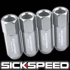 SICKSPEED 4 POLISHED 60MM ALUMINUM LUG NUTS LUGS FOR WHEELS/RIMS 12X1.5 N20