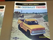 1964 64 Chevy Chevrolet pickup truck 4x4 sales brochure