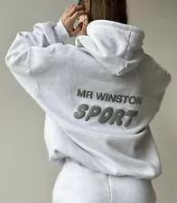 BNWT MR WINSTON PUFF HOOD JUMPER in GREY sz S