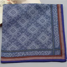 Japanese Handkerchief Royal Blue Bandana Men's Thick Fashionable Unique Lattice