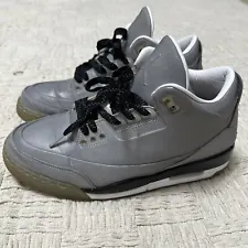 Air Jordan 3 Retro 5Lab3 Silver Men's Size 8 Reflective All Over Cement No Box