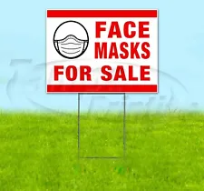 FACE MASKS FOR SALE 18x24 Yard Sign Corrugated Plastic Bandit Lawn