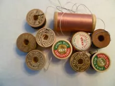 Silk Thread spools 10 varied colors and sizes