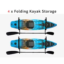 Folding Kayak Storage Wall Mount Hanger Rack for Canoe Paddle Kayak Hanging Hook