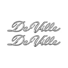 1965 - 1970 CADILLAC CONVERTIBLE - "DeVille" REAR 1/4 PANEL EMBLEM - NEW - PAIR (For: 1970 Cadillac)