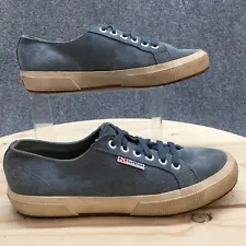 Superga Shoes Mens 7 Womens 8.5 Casual Comfort Sneakers Blue Leather Lace Up