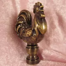 Detailed ROOSTER LAMP FINIAL for old antique shade or lampshade ,chicken crowing