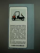 1989 Kawasaki Mule 2020 Ad - the all-purpose utility vehicle