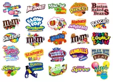 Die Cut Candy Vending Machine Label Sticker Decal 3"