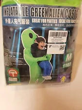 Inflatable Alien Costume for Halloween Party Teen Green Cosplay Blow Up Medium