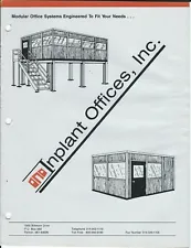 MRO Brochure - Inplant Offices - Modular Office Systems Industrial c1988 (MR318)