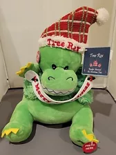 Cuddle Barn Animated Plush TREE REX Christmas Green Dinosaur Lights Music 12”