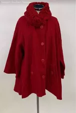 For Cythia Women's Red Overcoat - Size 2x