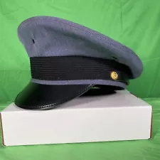 Vintage Military Dress Cap, Navy Blue