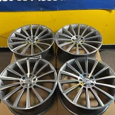 22” MERCEDES BENZ S STYLE GUNMETAL RIMS WHEELS TIRES FITS S CLASS S430 S550