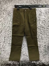 Pelle Pelle Cargo Jeans Size 34x34 Mens Mid Rise Medium Wash Green Beige