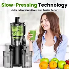 Cold Press Juicer, Slow Masticating Machines with 5.3" Extra Large Feed Chute